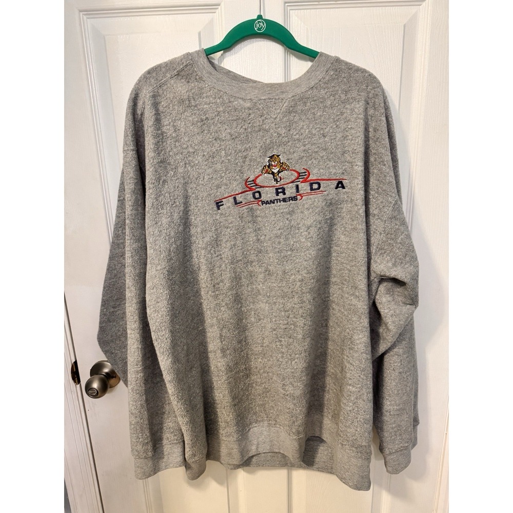 Mens Vintage Proedge Florida Panthers Crewneck Pullover Sweatshirt XL Gray